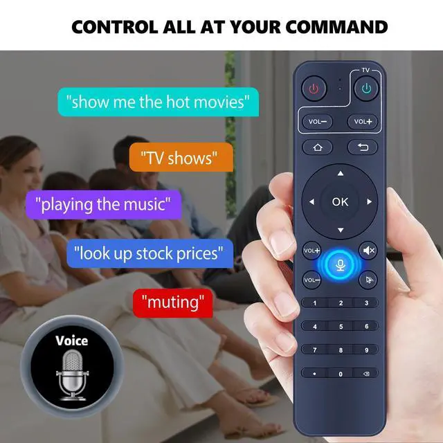 Alt view image 2 of 5 - PZL Voice Replacement Remote Control for StreamX X1 Pro Android Smart TV Box, for S5 MAX Android Smart TV Box 6k