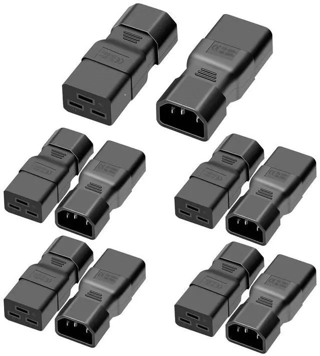 Main image of JORINDO 10PCS IEC320 C14 to C19 Power Adapter Plug for PDU/UPS Server Rack, Data Center Equipment(250V 16A) (10 PCS IEC C14 to C19 AC Power Adapter)