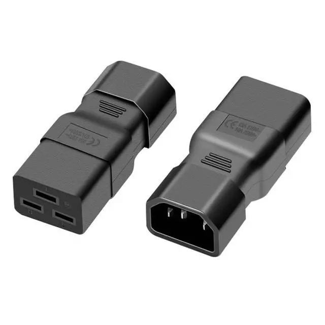 Alt view image 4 of 5 - JORINDO 10PCS IEC320 C14 to C19 Power Adapter Plug for PDU/UPS Server Rack, Data Center Equipment(250V 16A) (10 PCS IEC C14 to C19 AC Power Adapter)