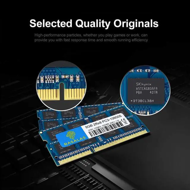 Alt view image 3 of 5 - Rasalas 16GB kit (2x8GB) DDR3 1333MHz SODIMM PC3-10600 CL9 204-Pin Non-ECC Unbuffered Notebook Laptop RAM Memory Upgrade