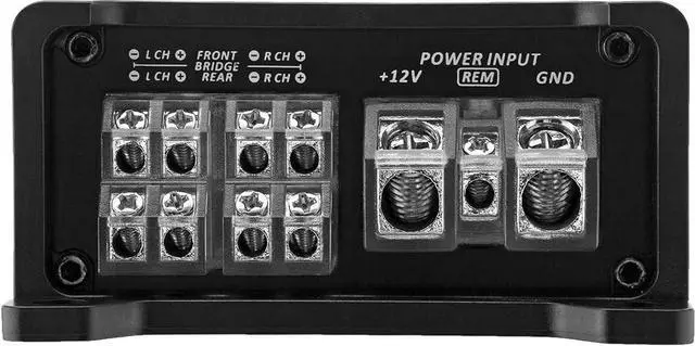 Alt view image 5 of 5 - Vixen Go VGA-ZAP4D Zap Series 4-Channel Car Amplifier, 640W RMS Class D, Speaker Level Inputs, Selectable LPF/Full/HPF Crossover