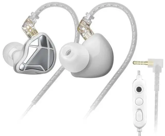 Main image of KZ Axas in Ear Monitor, Noise Isolating Gaming IEMs with Mic, Low-Distortion Audio, FPS Co-Tuned, Detachable Cable Ear Buds(White 3.5mm with MIC)