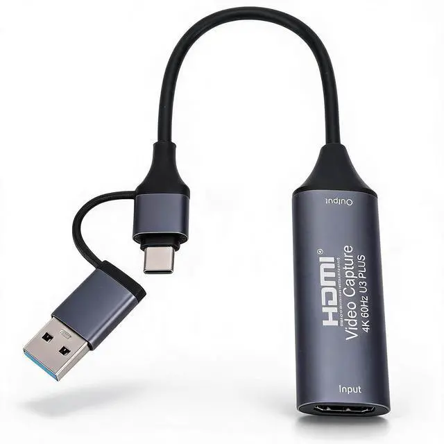 Main image of VELATEMOR Video Capture Card, 4K Input HDMI to USB 3.0 A and USBC Capture, 1080P HD 60fps with Low Latency Card, for Gaming, Streaming, Teaching, Video Conference
