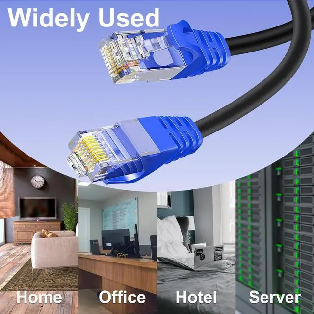 Alt view image 5 of 5 - Aimyzii Cat6 Outdoor Ethernet Cable(250 Feet) Heavy Duty Outdoor Grounded Waterproof Buried-able UV Resistant Network Cord,RJ45 Patch Cable Support Cat6,Cat5E,Cat5-Include 25 Ties and 50 Cable Clips