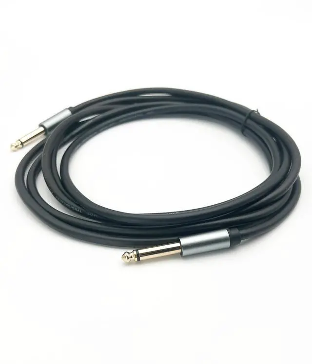 Main image of FanLock Instrument Cable 6.3mm Guitar Lead, Jack Lead Cable (Mono Audio Cable with Jack Plugs for Electric/bass Guitars, Keyboards/synthesisers, to Connect to amps) - 16 ft., Black, 3-Meters