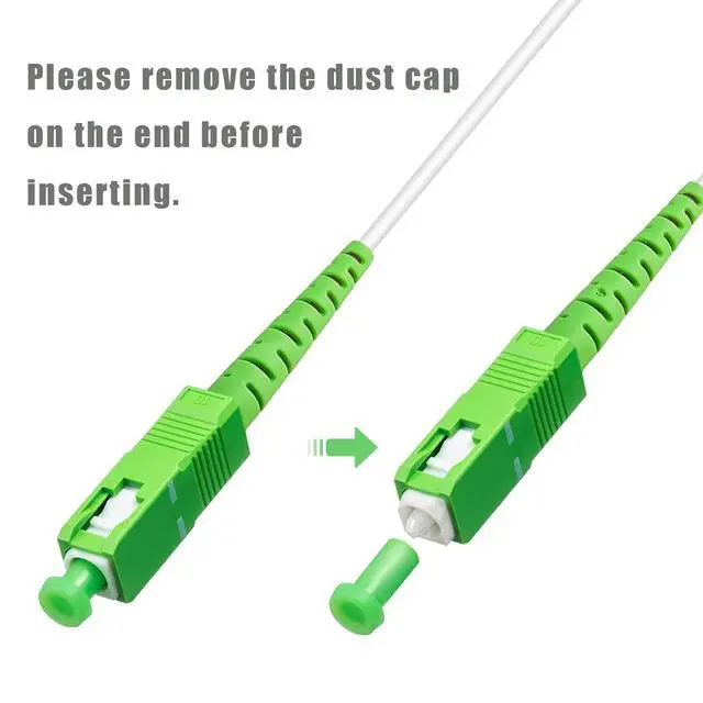 Alt view image 5 of 5 - Bangun 25 Meters SC/APC to SC/APC Fiber Optic Internet Cable, Armored Single Mode Patch Cable, Fiber Optic Jumper Optical Patch Cord - SIMPLEX - 9/125um - OS1/OS2 Compatible, LSZH White