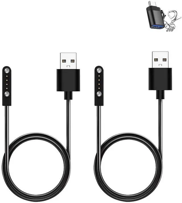 Main image of WUNIAK Charging Cable for NEWYES AR0101 AI Voice Recorder, Magnetic USB Charging Cable Flexible Accessories for NEWYES AR0101 with Type-C to USB Adapter(with Lanyard)(2 Pack)