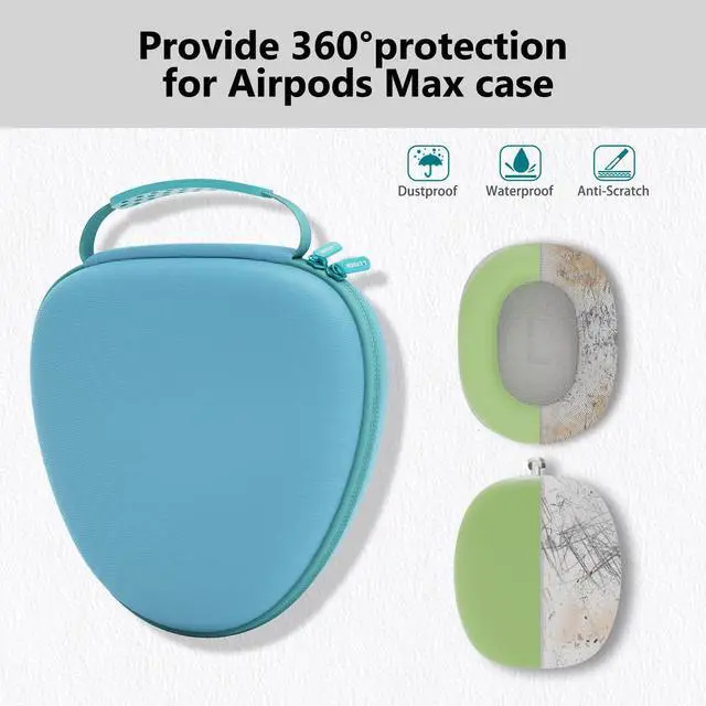 Alt view image 5 of 5 - Case Compatible with AirPods Max with Apple AirPods Max Ear Pad, Ear Cups, Headband Silicone Covers and Ear Cushions, Smart Sleep Mode Headphone Case and Accessories, Purple