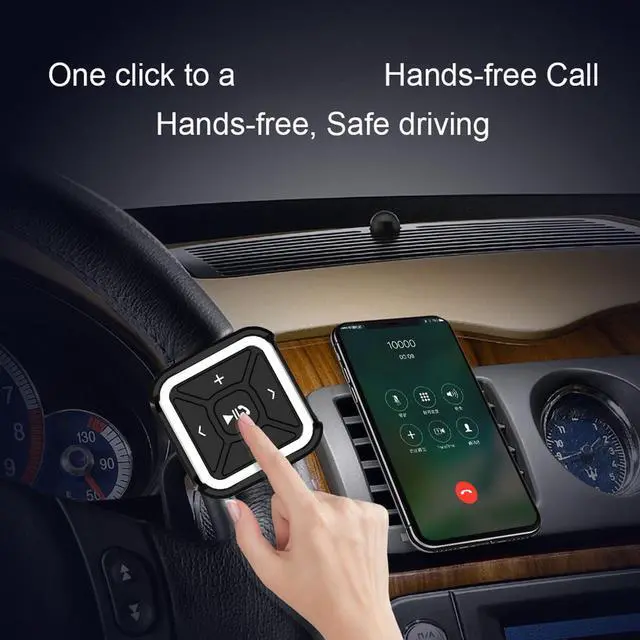 Alt view image 5 of 5 - LICAEVEY Bluetooth Media Key Remote, Wireless Steering Wheel Music Control with BT5.0, Multifunction Key for Car, Bike, Motorcycle Audio & Phone Calls