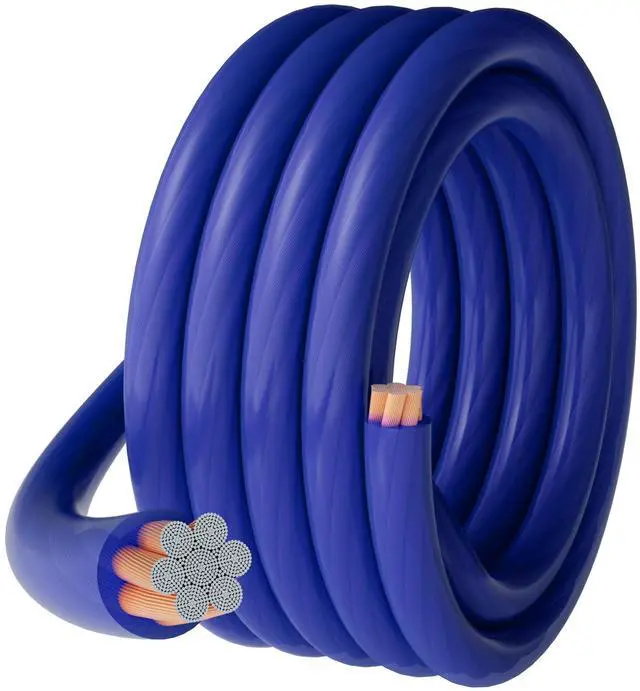Main image of HiFind 4 Gauge 4 AWG 50 Ft Blue Power/Ground Wire Cable, True Spec Transparent Flexible Soft Touch Welding Battery Cable for Car Audio, Speaker, Solar, Marine, Generator, Automotive, RV