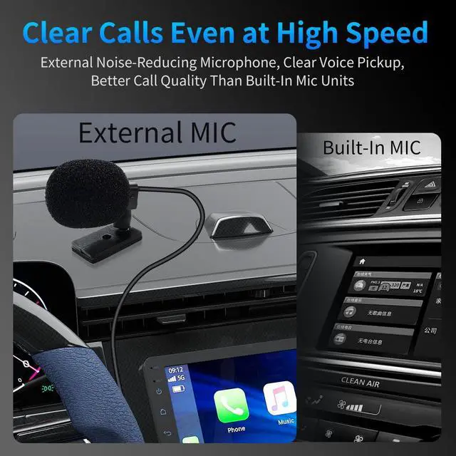 Alt view image 4 of 5 - TANSHN 9 Inch Double DIN Car Stereo with Wireless Apple CarPlay & Android Auto, Android Touchscreen Radio with Bluetooth, DSP Audio, GPS Navigation, FM/RDS, Backup Camera Support