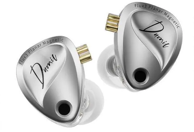Main image of HIFIXAUDIO KZ Duonic Tri-Magnetic Planar in-Ear Monitor, Adjustable Tuning Switches Hi-Fi Wired Earbuds - Detachable Recessed 2-Pin Cable (Classic, 3.5mm no Mic, Silver)