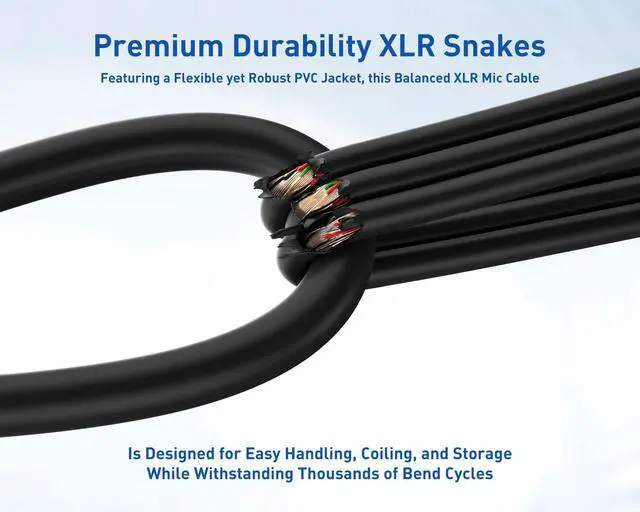 Alt view image 4 of 5 - Novazylum 3 Ft XLR Snake Cables 4 Colored - 4-Channel Microphone Patch Cables XLR Male to Female, Recording Snake for Live,Recording,Stage,Studios 2 Pack