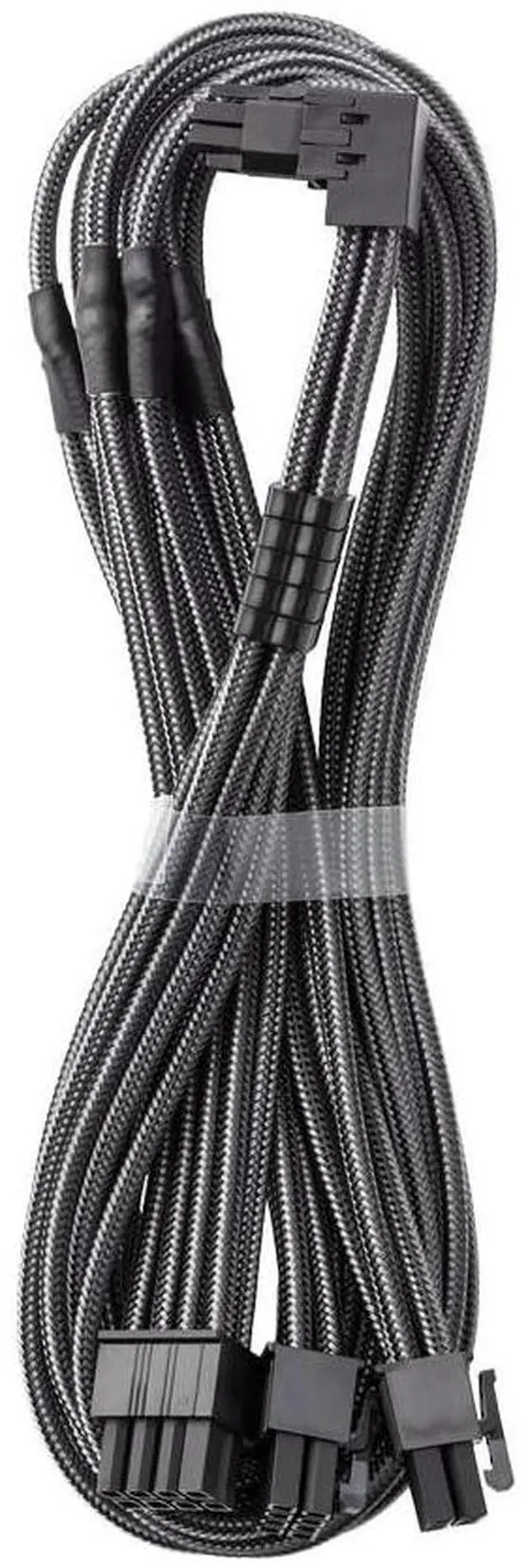 Main image of CableMod E-Series Pro ModMesh Sleeved 12V-2x6 12VHPWR 90 StealthSense PCIe Cable for EVGA G/G+ / P/P+ / T - Variant A (Carbon, 16-pin to Triple 8-pin, 60cm)
