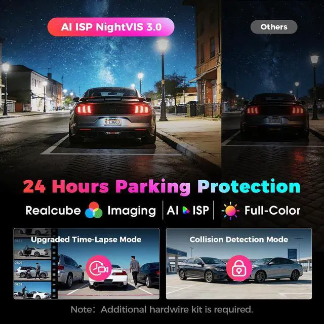 Alt view image 5 of 5 - DDPAI Dual 4K Dashcam,Dashcams for Car with Free 128G eMMC + CPL,Dual STARVIS 2 IMX678 + IMX678 Sensors Front and Rear Car Camera,AI ISP Night Vision 2.0,4G,ADAS,WiFi,24H Parking Mode,Z90 Master Dual