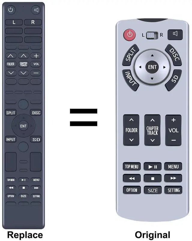 Alt view image 2 of 3 - PZL New Replacement Remote Control for 2015 2016 2017 Toyota Sienna Rear DVD Entertainment System 86170-45030