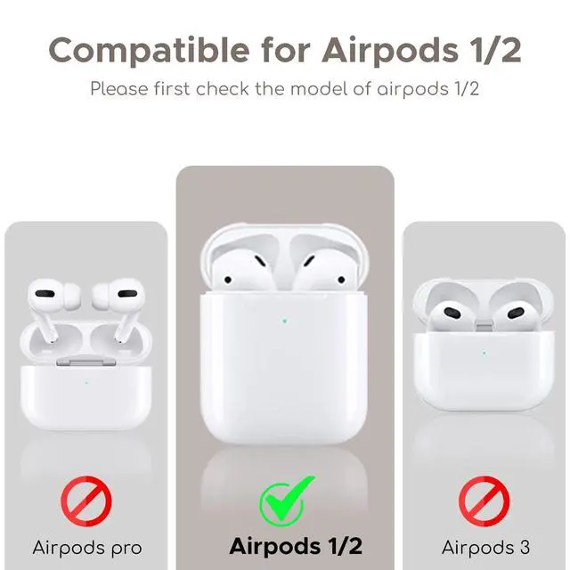 Alt view image 4 of 5 - CRETANBULL Genuine Leather Airpods Case Airpod Case 1st Generation & Airpod Case 2nd Generation Compatible with Magsafe & Supports Wireless Charging Pop Out Your Airpods with Ease (Ash)
