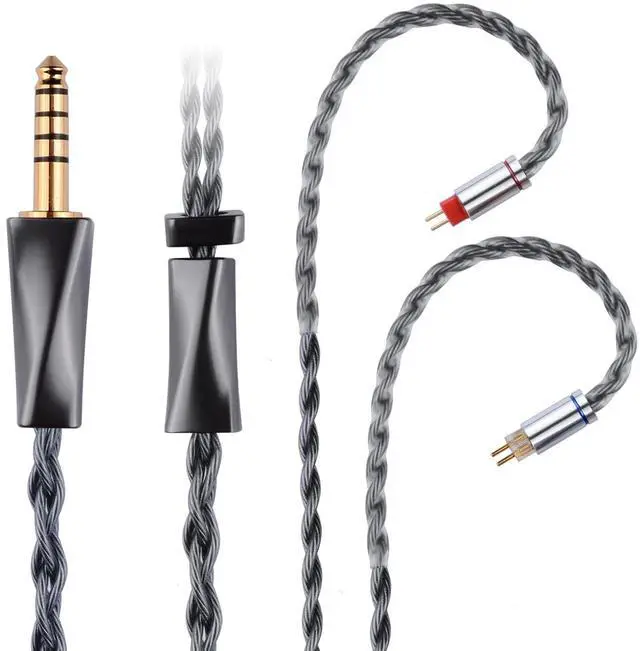 Main image of FAAEAL IEM Cable, 8N Monocrystalline Copper Silver Plated Cords, 1.3m in Ear Monitor Cable for BL03 K&Z ZS10 AS10 AS16 TRN V90 C12 etc 4.4mm Plug(0.78mm-2pin 4.2ft)