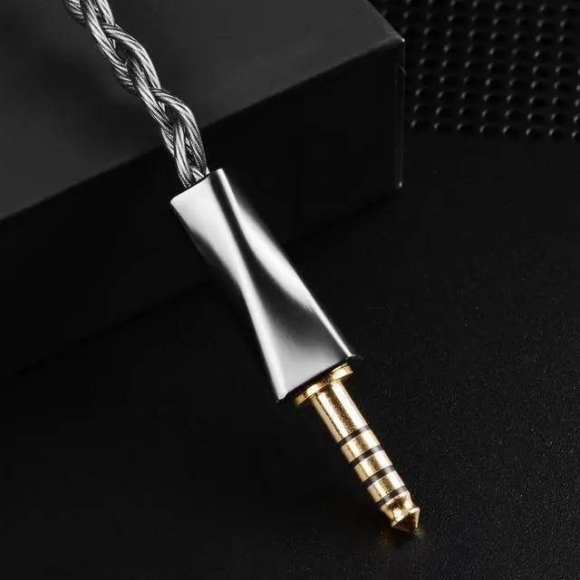Alt view image 3 of 5 - FAAEAL IEM Cable, 8N Monocrystalline Copper Silver Plated Cords, 1.3m in Ear Monitor Cable for BL03 K&Z ZS10 AS10 AS16 TRN V90 C12 etc 4.4mm Plug(0.78mm-2pin 4.2ft)