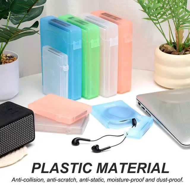 Alt view image 3 of 5 - PATIKIL 6.5" x 4.5" Hard Drive Disk Case, 5Pcs Plastic Hard Disk Storage Box Portable Anti-Static Case for 3.5" External SSD HDD, White