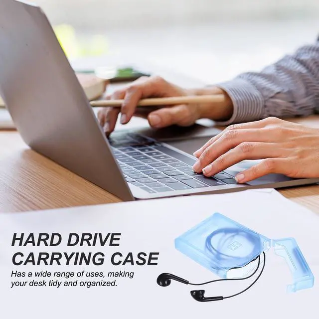 Alt view image 5 of 5 - PATIKIL 6.5" x 4.5" Hard Drive Disk Case, 5Pcs Plastic Hard Disk Storage Box Portable Anti-Static Case for 3.5" External SSD HDD, White