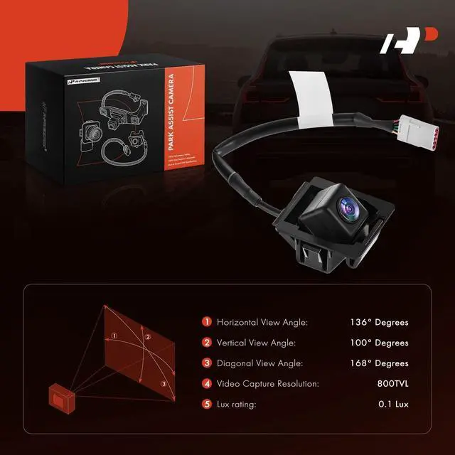 Alt view image 2 of 5 - A-Premium Park Assist Camera Rear View Backup Reverse Camera Compatible with Select Chevrolet Models - 2016-2017 Camaro