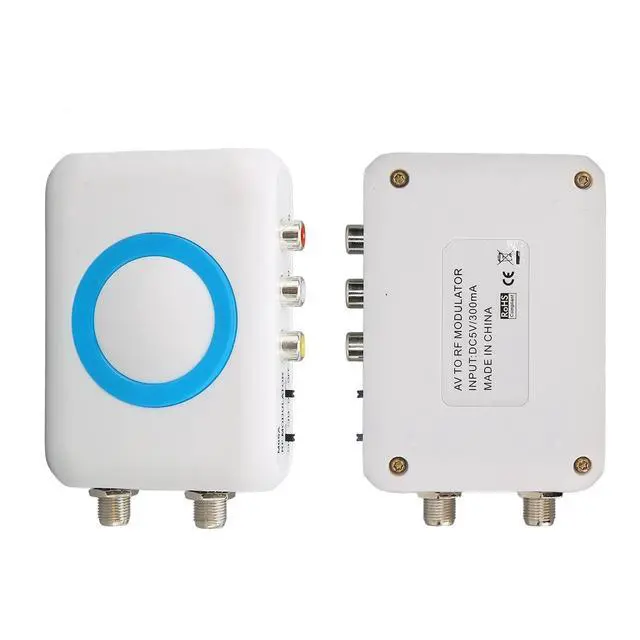 Alt view image 5 of 5 - Dilwe RF Modulator Coaxial Adapter, M65A NTSC HD VHF Demodulator Converter with Cable, HD Input, AV Output, RF Output for CATV System