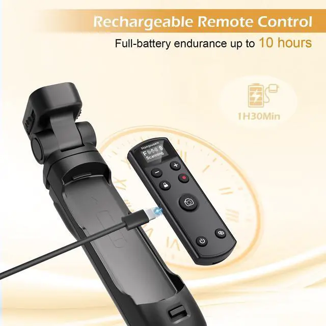 Alt view image 5 of 5 - for Fujifilm Tripod Wireless Shooting Grip with Shutter Release - Mini-Tripod with Rechargeable Remote Control for Fujifilm X100 VI/X-M5/X-T30 II/X-E5/X-T5/X half/X-H2S/X-S10/X-S20/X-T50/X-T4/X