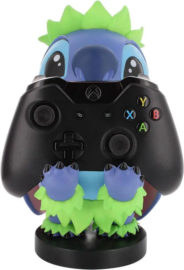 Alt view image 2 of 5 - Exquisite Gaming Stitch Phone Holder & Controller Stand, 8.5 in Hula Figure, Disney Licensed