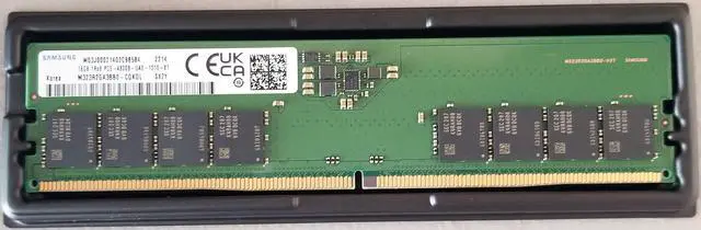 Alt view image 3 of 3 - Samsung M323R2GA3BB0-CQK 16GB DDR5-4800 PC5-38400 4800MHz UDIMM Non-ECC UNBUFFERED Desktop RAM Memory Module
