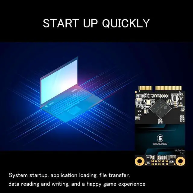 Alt view image 4 of 5 - S SHARKSPEED SSD mSATA 32GB SATA 3 Internal Solid State Drive for Laptop PC Desktop