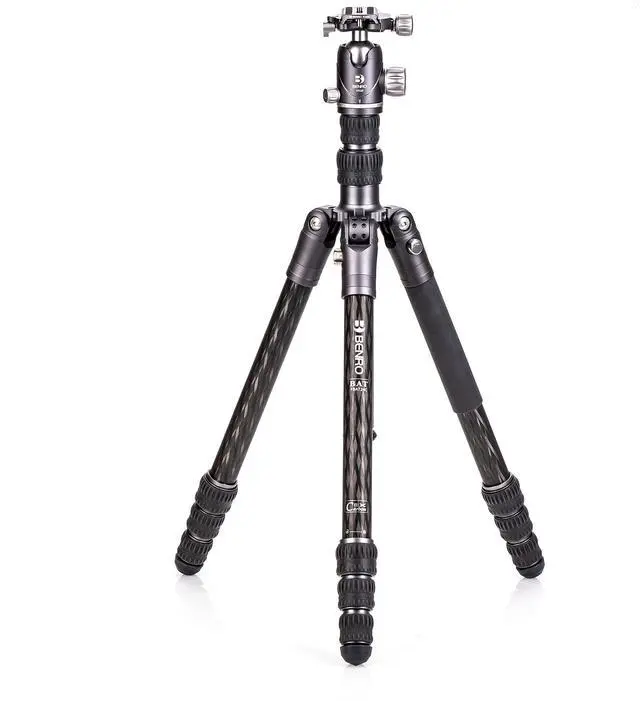 Main image of Benro BAT Carbon Fiber Travel Two Series Tripod with VX25 Dual-Pan Ball Head Multi-Angle Legs, Monopod Conversion, Arca-Compatible Quick Release & Compact 5-Section Design (FBAT24CVX25)