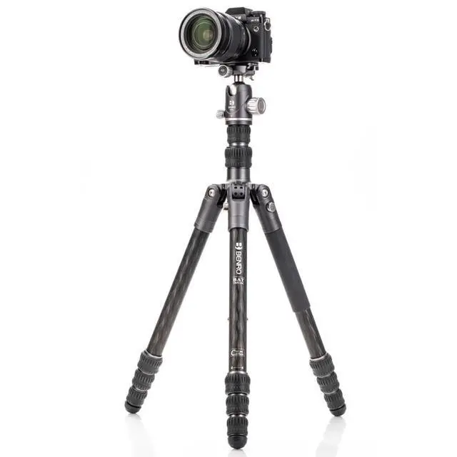 Alt view image 4 of 5 - Benro BAT Carbon Fiber Travel Two Series Tripod with VX25 Dual-Pan Ball Head Multi-Angle Legs, Monopod Conversion, Arca-Compatible Quick Release & Compact 5-Section Design (FBAT24CVX25)