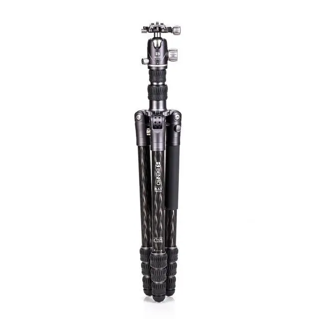 Alt view image 3 of 5 - Benro BAT Carbon Fiber Travel Two Series Tripod with VX25 Dual-Pan Ball Head Multi-Angle Legs, Monopod Conversion, Arca-Compatible Quick Release & Compact 5-Section Design (FBAT24CVX25)
