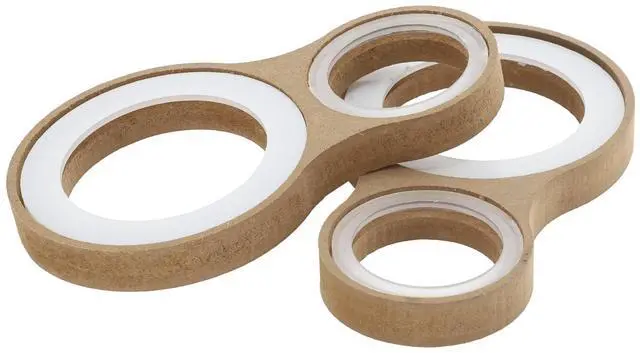 Main image of RATCHROLL 2 Set Universal Speaker Spacer Ring Adapter Dual Rings Waterproof for 2" for 4" Speaker Mounting Spacer Bracket Ring with Acrylic Washers Brown Wood