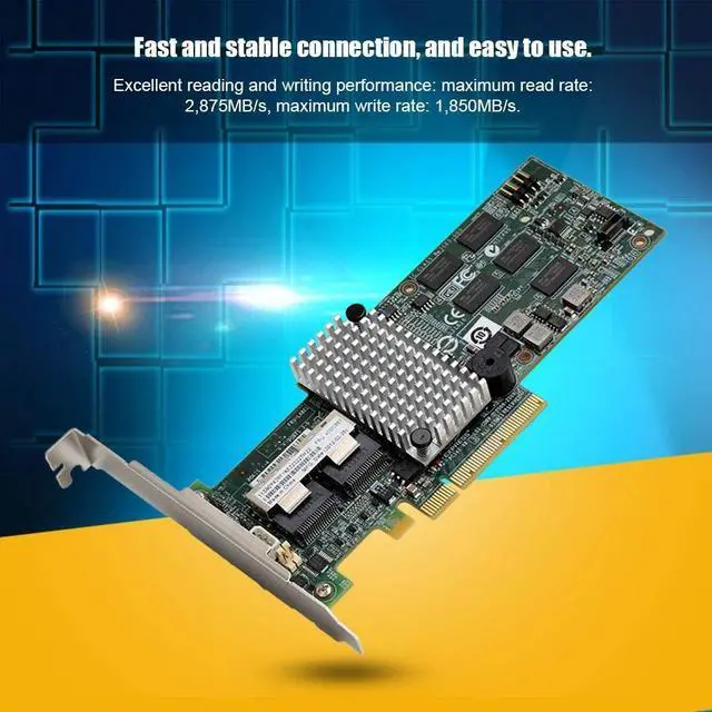 Alt view image 2 of 5 - 6Gbps SAS Controller Adapter for HBA 9260-8i - PCIe x8 RAID Controller with 6Gb/s SATA Support, Compatible with 3Gb/s & 6Gb/s SAS Hard Disk Drives