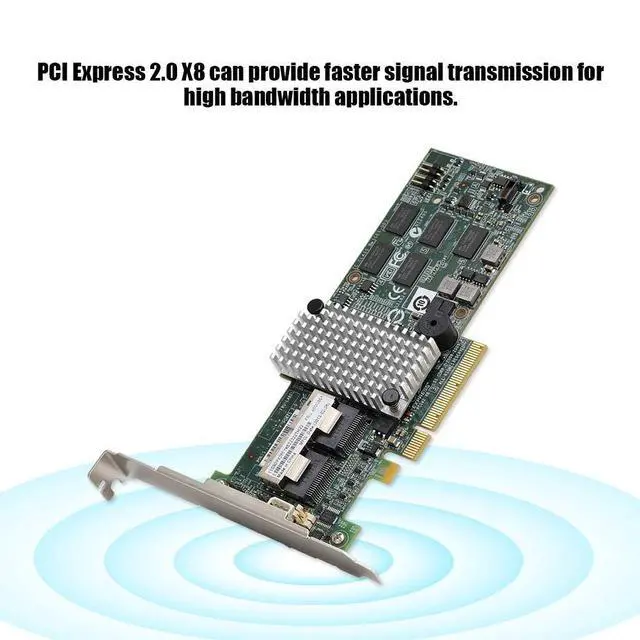Alt view image 4 of 5 - 6Gbps SAS Controller Adapter for HBA 9260-8i - PCIe x8 RAID Controller with 6Gb/s SATA Support, Compatible with 3Gb/s & 6Gb/s SAS Hard Disk Drives