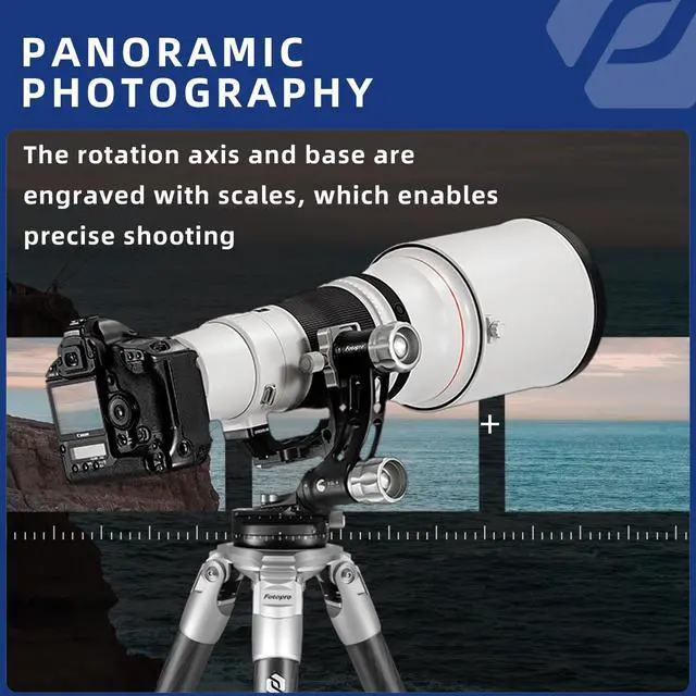 Alt view image 4 of 5 - Fotopro E-6H Gimbal Head,Professional Tripod Head, Large Lens Head,Wildlife Photography Head, Sports Photography Head, Astrophotography Head