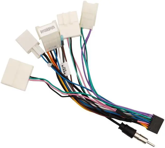 Main image of ViaBecs 16PIN Car Radio Wire Harness for Toyota Camry RAV4 Corolla Tundra Highlander Car Stereo Wire Harness Power Cable Support Android Head Unit Steering Wheel Control