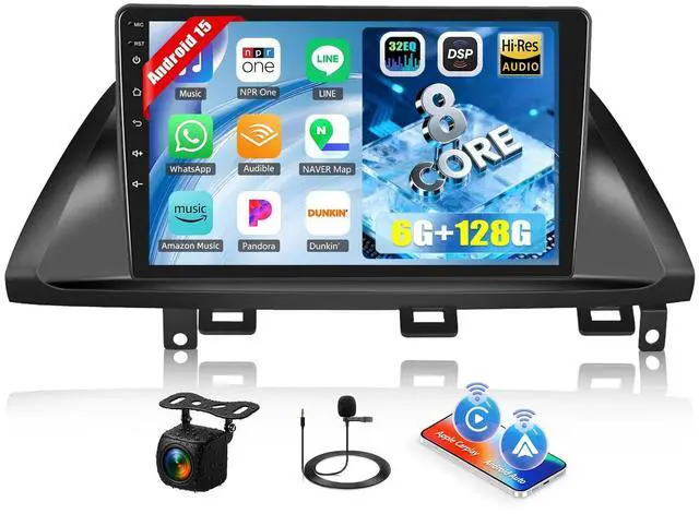 Main image of 8 Core 6+128G Android 15 Car Stereo for Honda Odyssey 2005-2010 with Wireless Carpaly Android Auto, 10'' 1280720P IPS Touchscreen with 32-EQ Bluetooth 5.0 59-UI GPS WiFi FM/RDS SWC AHD Backup C