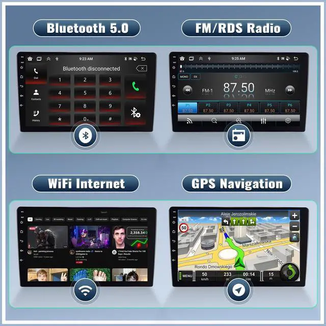 Alt view image 5 of 5 - 8 Core 6+128G Android 15 Car Stereo for Honda Odyssey 2005-2010 with Wireless Carpaly Android Auto, 10'' 1280720P IPS Touchscreen with 32-EQ Bluetooth 5.0 59-UI GPS WiFi FM/RDS SWC AHD Backup C