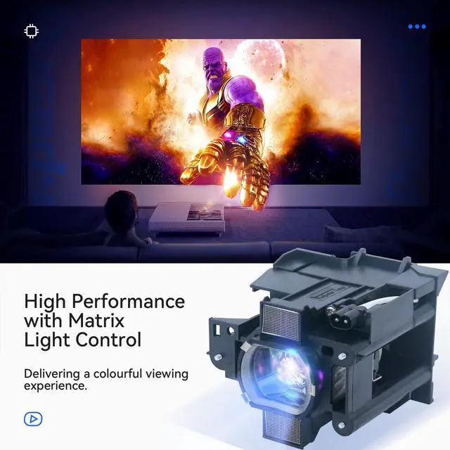 Alt view image 4 of 5 - Pugody DT01471 A+ Quality Replacement Projector Lamp Bulb with Housing for Hitachi CP-WU8460 CP-X8170 CP-WX8265 Maxell MC-X8170 MC-WX8265 MC-WU8461 Projector