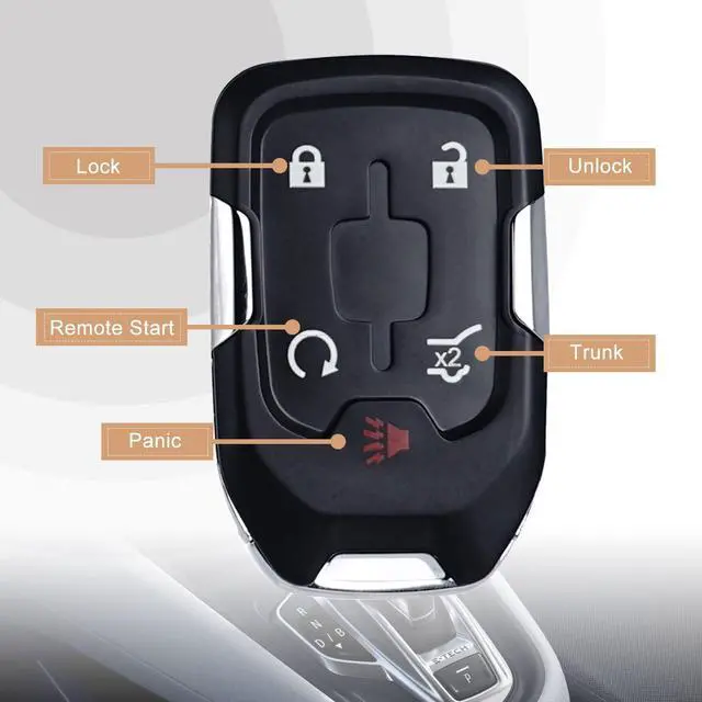 Alt view image 5 of 5 - USAKeys Smart Key Fob Replacment for 2017-2020 GMC Acadia Keyless Entry Car Key 433Mhz Remote Control with FCC: HYQ1EA (Single)