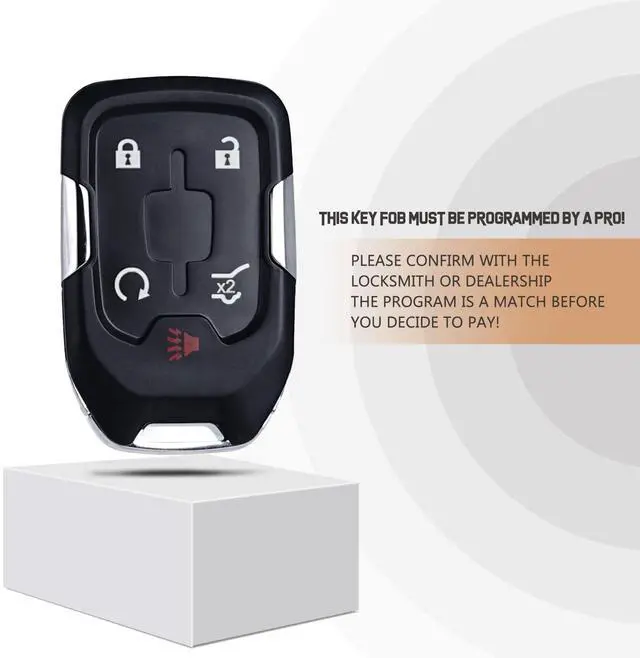 Alt view image 4 of 5 - USAKeys Smart Key Fob Replacment for 2017-2020 GMC Acadia Keyless Entry Car Key 433Mhz Remote Control with FCC: HYQ1EA (Single)