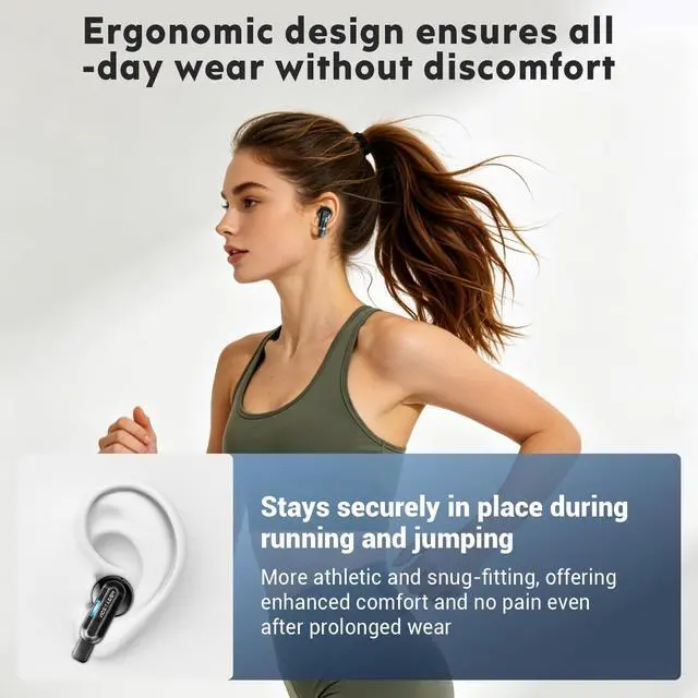 Alt view image 4 of 5 - Transformers Clip-On Earbuds, Open Ear Headphones Wireless Bluetooth (Megatron Black)