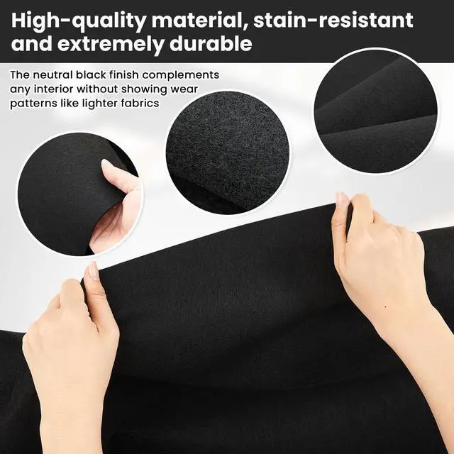 Alt view image 3 of 5 - Nuanchu 78.7 x 47.2 Inch Black Underfelt Carpet for Speaker Sub Box, RV, Boat, Marine, Auto, Truck, Car Trunk, Door Liner, Desk