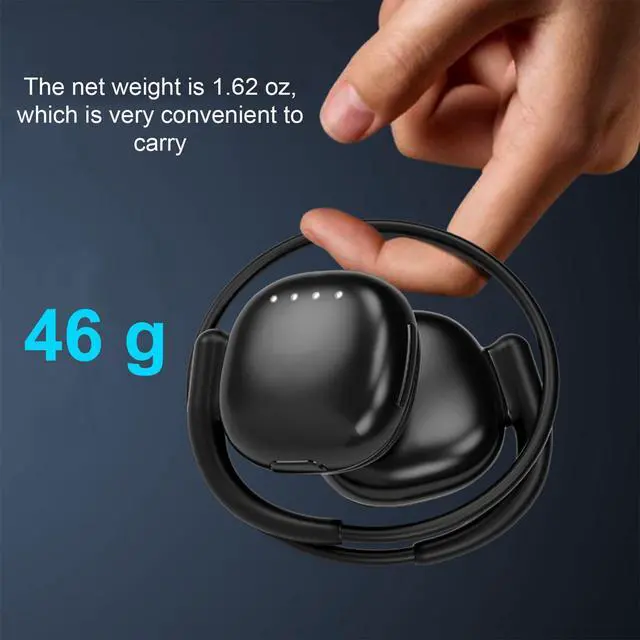 Alt view image 3 of 5 - CHUYI Wireless Earphone Over Ear Wireless Bluetooth Headphones Behind The Head, Foldable Wireless Stereo Wrap Around Head Headset On-Ear Earphones for Workout Office Walking, 23Hr