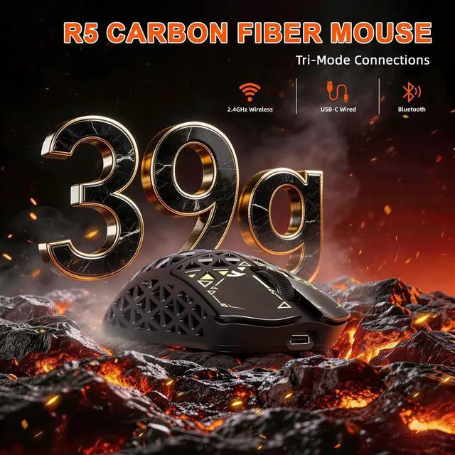 Alt view image 3 of 5 - ATTACK SHARK R68HE&R5 Ultra 8K Gaming Keyboard and Mouse Combo,Hall Effect Magnetic Wired Keyboard,39g Ultralight Carbon Diber Wireless Gaming Mouse 42K DPI,RGB Light,Web Diver for Win/Mac,Blac