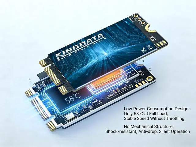 Alt view image 3 of 5 - KINGDATA M.2 2242 SSD 250GB Ngff Internal Solid State Drive High-Performance Hard Drive for Desktop Laptop SATA III 6Gb/s Includes SSD(250GB, M.2 2242)