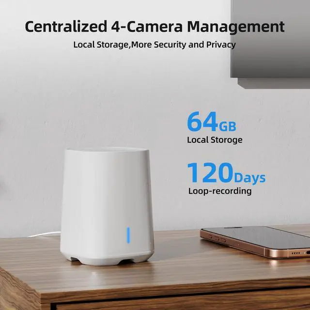 Alt view image 4 of 5 - SV3C Wireless Outdoor Security Camera System, 2K Dual Lens Solar Powered Cameras for Home Security, No Subscription, 360 Pan Tilt, Auto Tracking, Color Night Vision, Motion Alerts, 2-Camera Kit